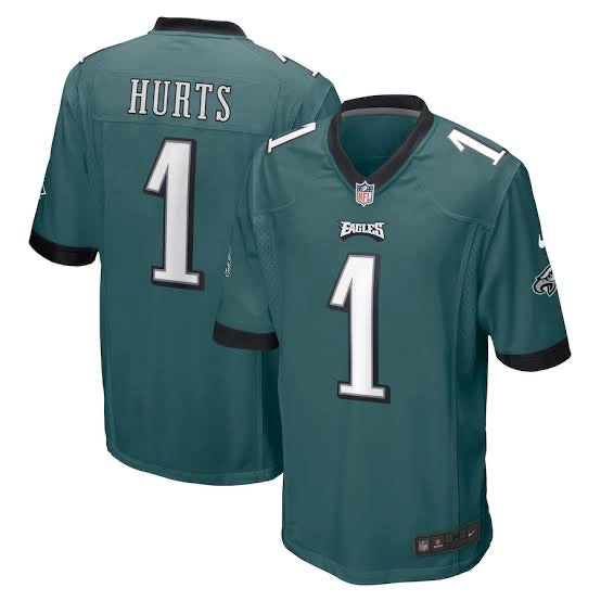 Jalen Hurts Philadelphia Eagles green official NFL NIKE product image 1