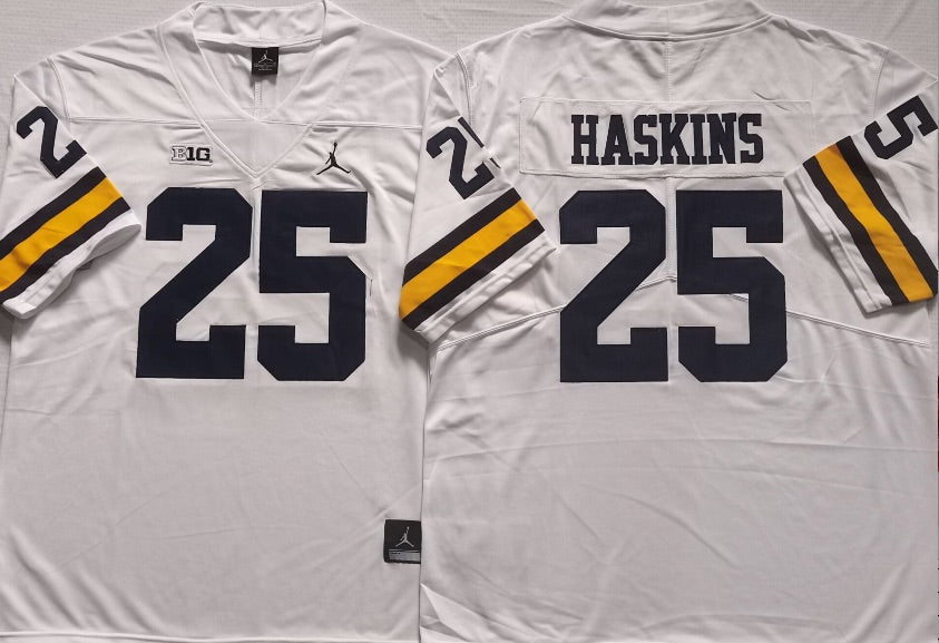 Hassan Haskins Michigan Wolverines Jersey white product image 1