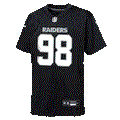 Nike Youth Las Vegas Raiders Maxx Crosby Game Jersey-Carbon Black product image 1, provided for visual reference and product