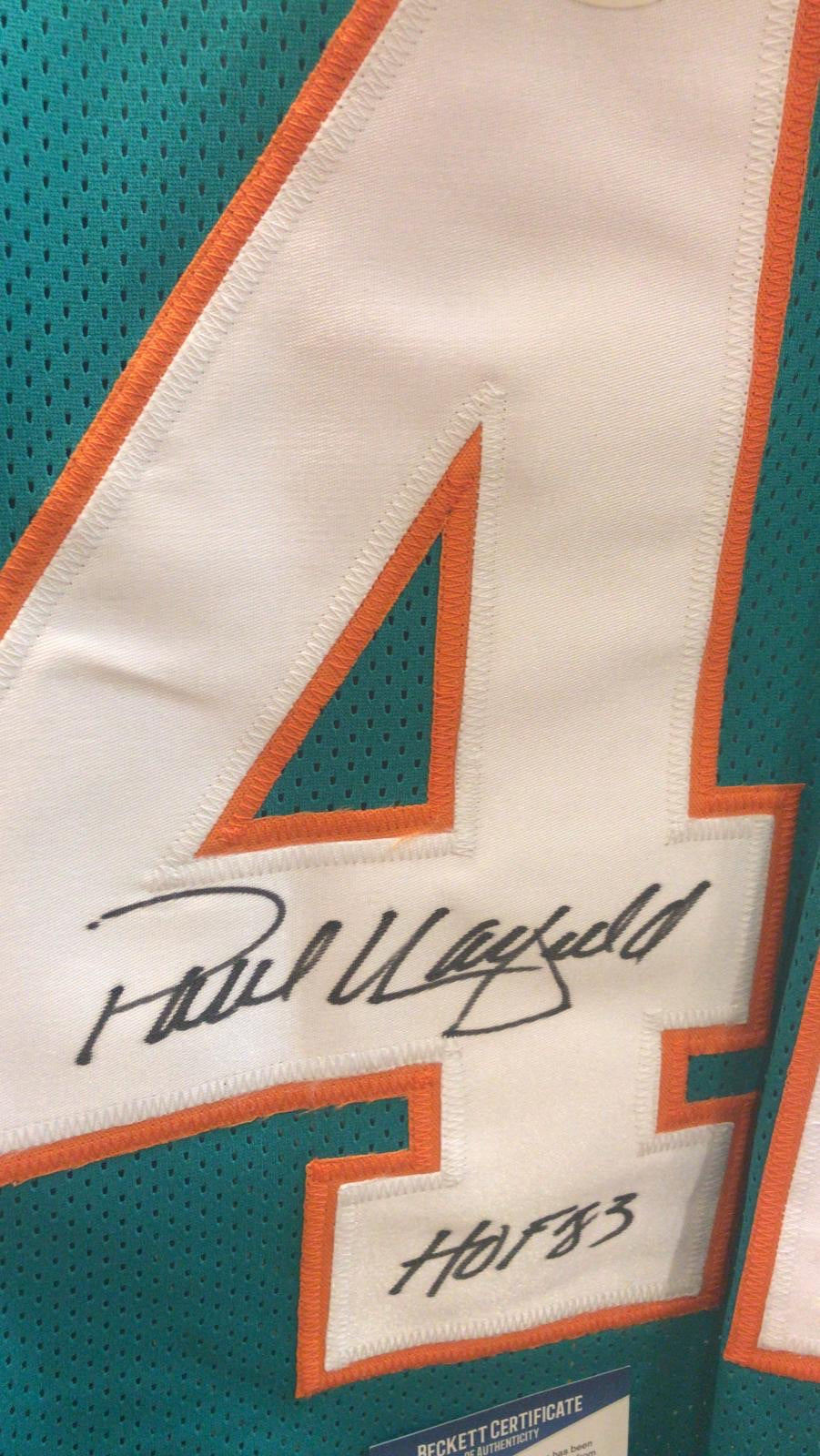 Paul Warfield Miami Dolphins autographed jersey Beckett COA product image 3