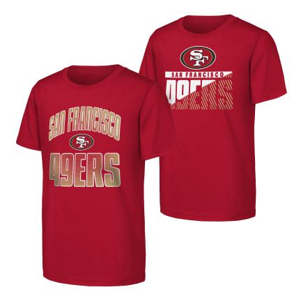 San Francisco 49ers Youth Never Quit 2PK Short Sleeve Crew T-Shirt product image 1, provided for visual reference and