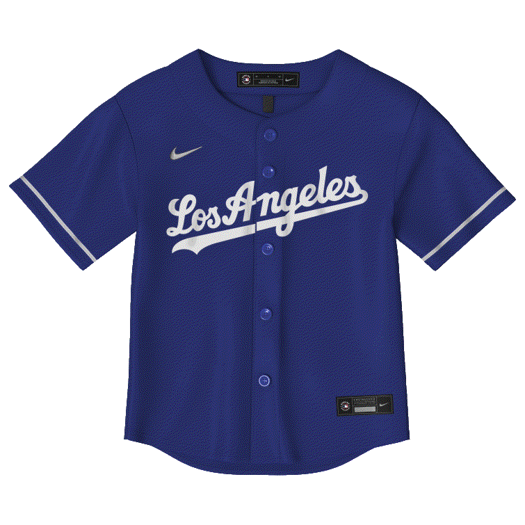 Nike Infants Alternative Los Angeles Dodgers Baseline Jersey product image 1, provided for visual reference and product