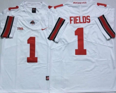 Justin Fields Ohio State Buckeyes Official NCAA Jersey white product image 1