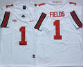 Justin Fields Ohio State Buckeyes Official NCAA Jersey white product image 1