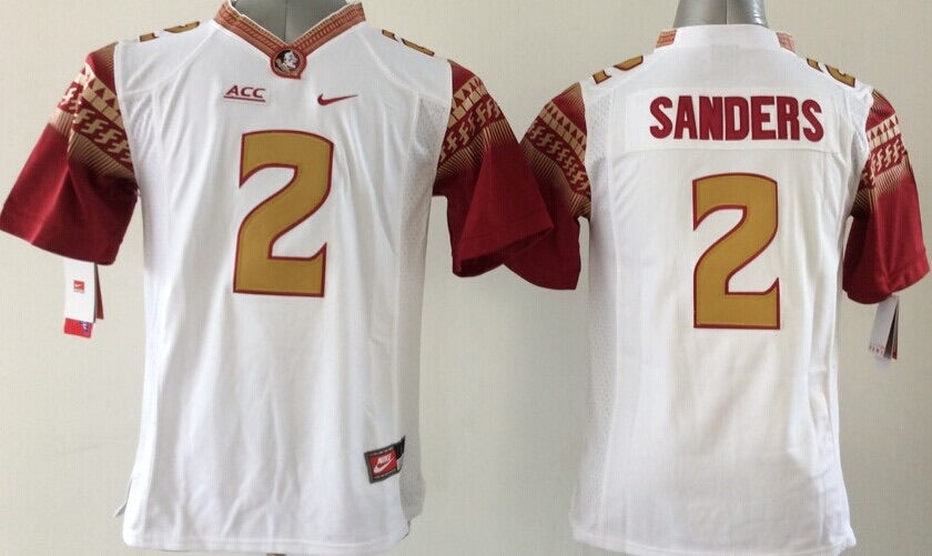 Deion Sanders Florida State Seminoles Jersey White gold product image 1