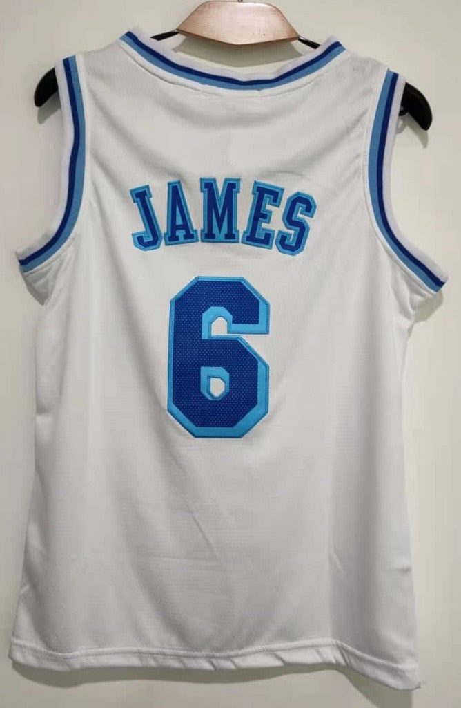 Lebron James #6 YOUTH Los Angeles Lakers jersey white product image 1