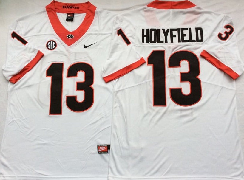Elijah Esaias Holyfield Georgia Bulldogs jersey white product image 1