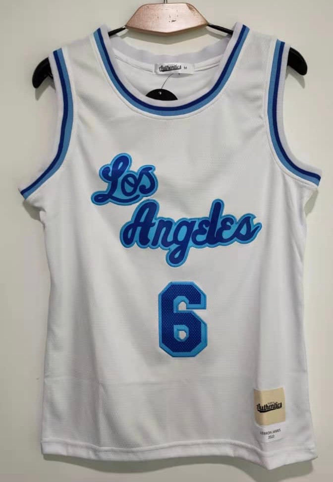 Lebron James #6 YOUTH Los Angeles Lakers jersey white product image 2