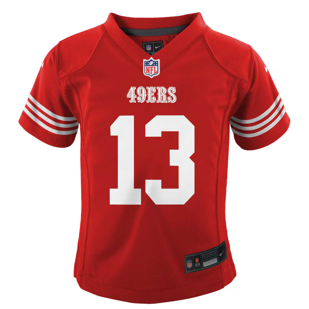 Infant Nike Brock Purdy Scarlet San Francisco 49ers Game Jersey product image 1, provided for visual reference and product