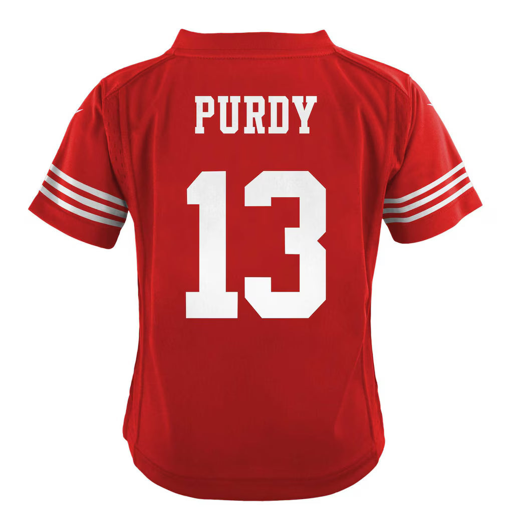Infant Nike Brock Purdy Scarlet San Francisco 49ers Game Jersey product image 2, provided for visual reference and product