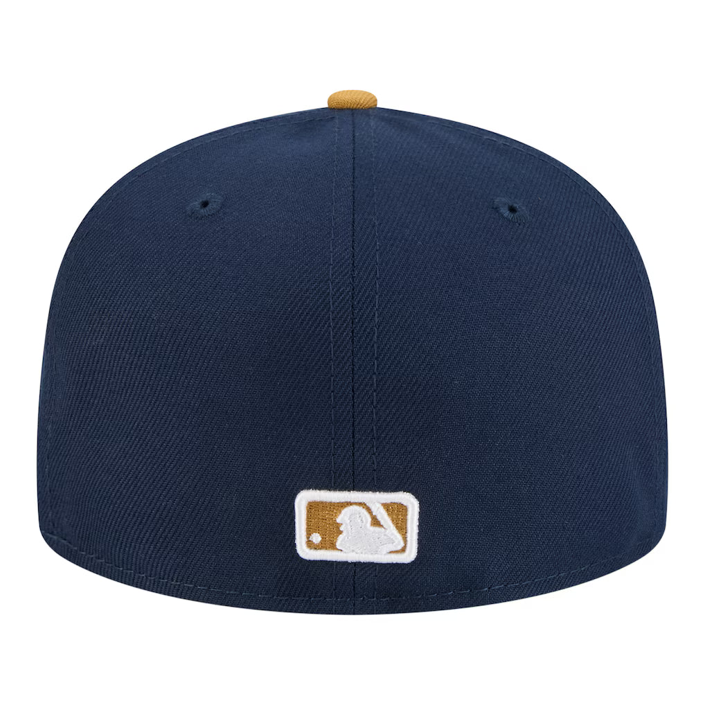 New Era Athletics Two-Tone Color Pack 59FIFTY Fitted Hat - Navy/Khaki product image 4, provided for visual reference and