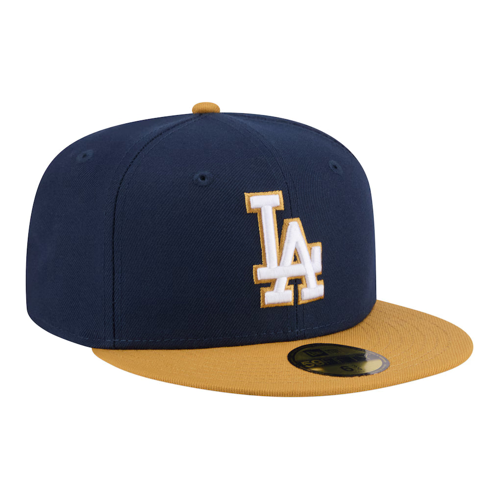 New Era Men Los Angeles DodgersTwo-Tone Color Pack 59FIFTY Fitted Hat-Navy/Khaki product image 1, provided for visual