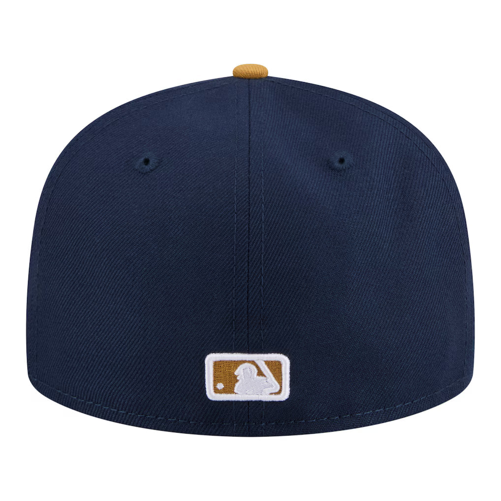 New Era Men Los Angeles DodgersTwo-Tone Color Pack 59FIFTY Fitted Hat-Navy/Khaki product image 4, provided for visual