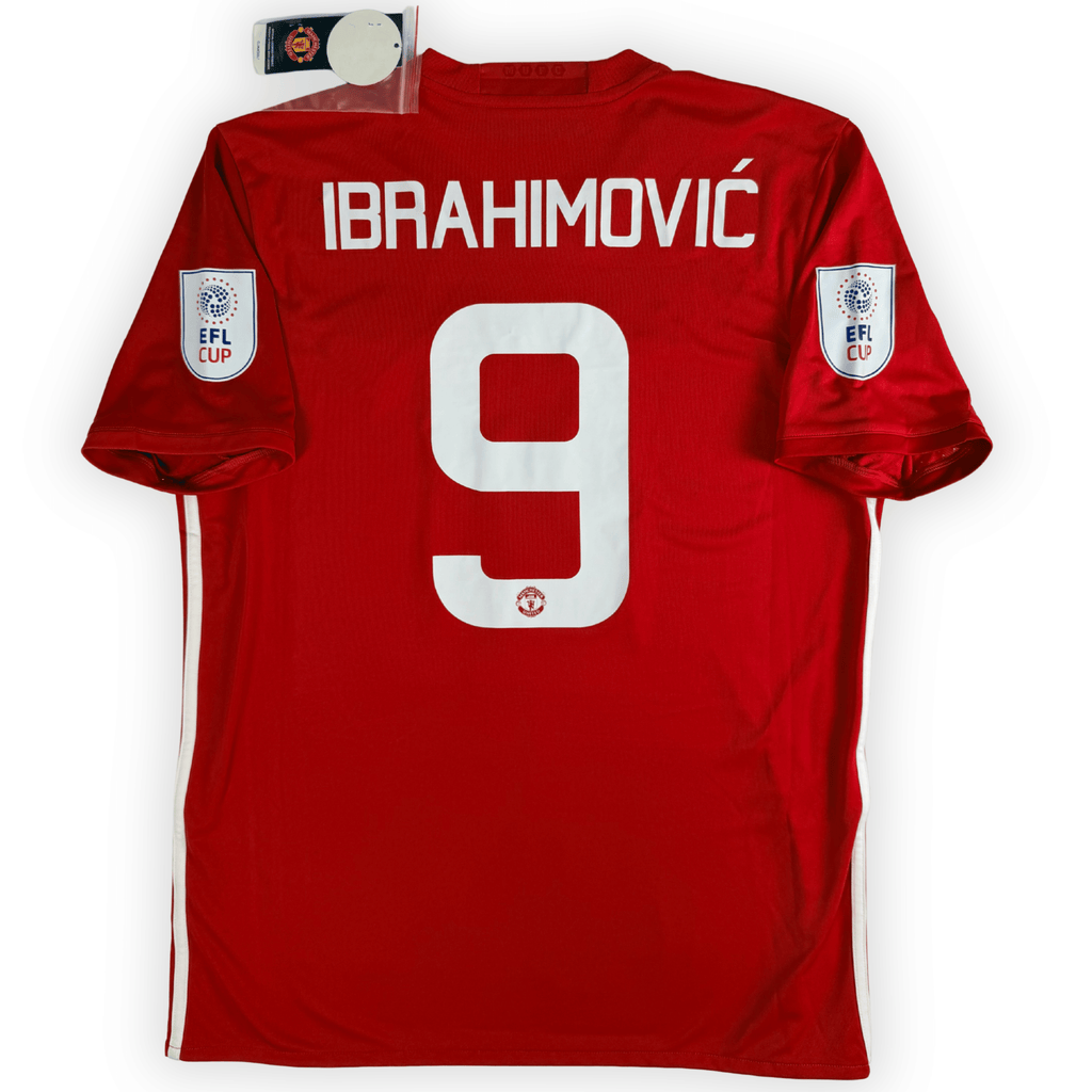 2016 Manchester United Efl Cup Final Home Shirt Ibrahimovic # - (L) product image 1, provided for visual reference and