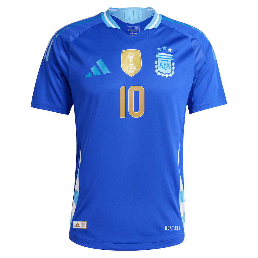 2024 adidas ARGENTINA AWAY AUTHENTIC MESSI #10 JERSEY product image 2, provided for visual reference and product detail