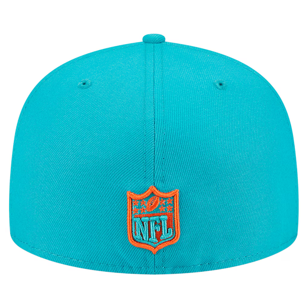New Era Miami Dolphins Basic 59FIFTY Fitted Hat- Aqua product image 4, provided for visual reference and product detail