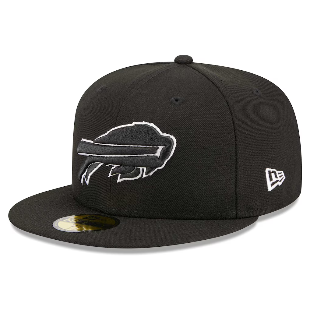 New Era Buffalo Bills Pro Bowl 1988 Side Patch 59FIFTY Fitted Black & White Hat product image 3, provided for visual