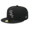 New Era Chicago White Sox Side Script 59FIFTY Fitted Hat - Black product image 1, provided for visual reference and product