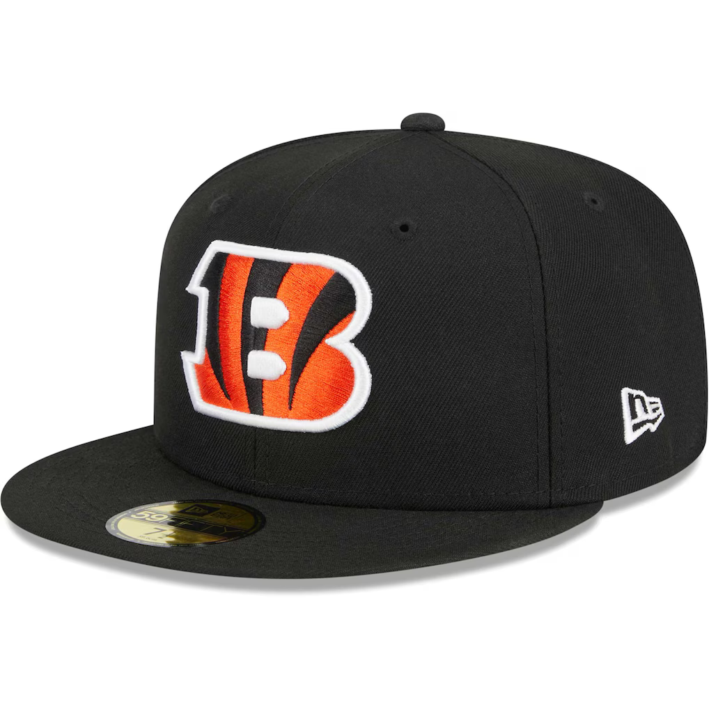 New Era Cincinnati Bengals Basic 59FIFTY Fitted Hat- Black product image 2, provided for visual reference and product detail