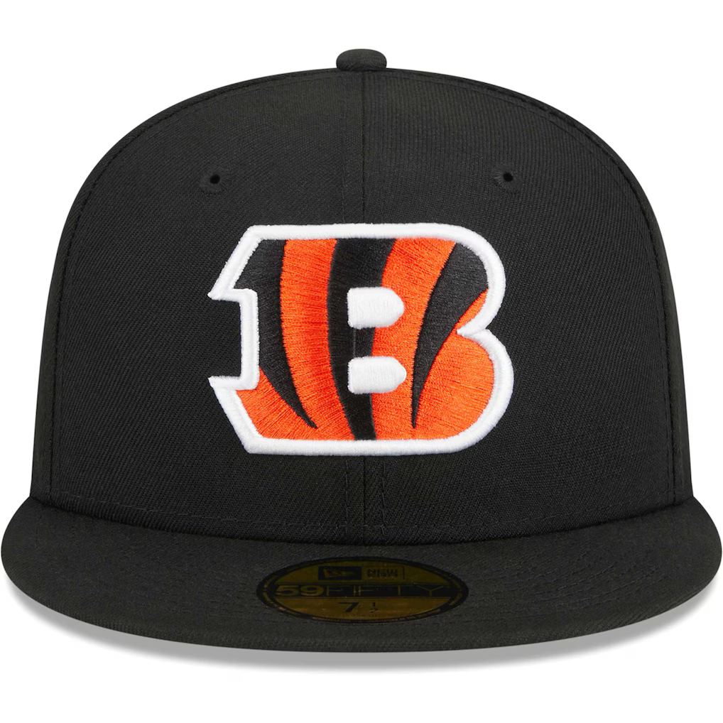 New Era Cincinnati Bengals Basic 59FIFTY Fitted Hat- Black product image 3, provided for visual reference and product detail
