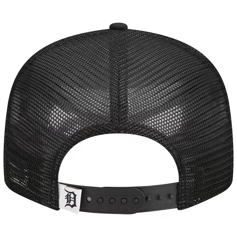 New Era Detroit Tigers Trucker 9FIFTY Snapback Hat-Black/White product image 4, provided for visual reference and product