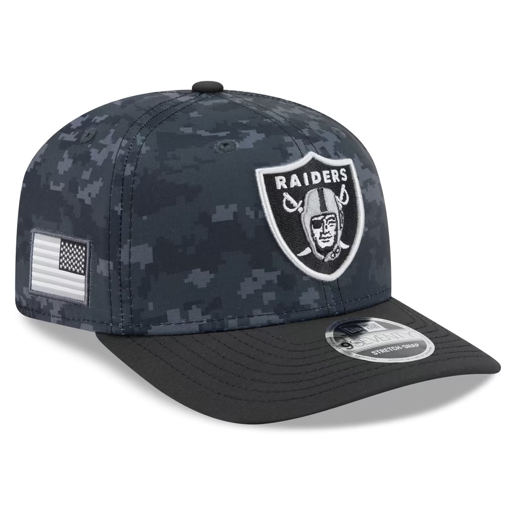 New Era Las Vegas Raiders 2026 Salute to Service 9SEVENTY Stretch-Snap Hat product image 1, provided for visual reference
