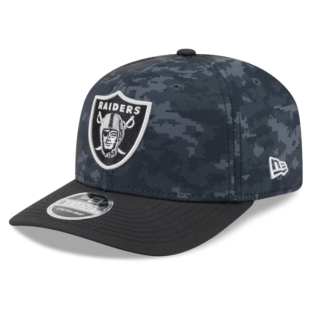 New Era Las Vegas Raiders 2026 Salute to Service 9SEVENTY Stretch-Snap Hat product image 3, provided for visual reference