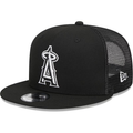 New Era Los Angeles Angels Trucker 9FIFTY Snapback Hat-Black/White product image 1, provided for visual reference and
