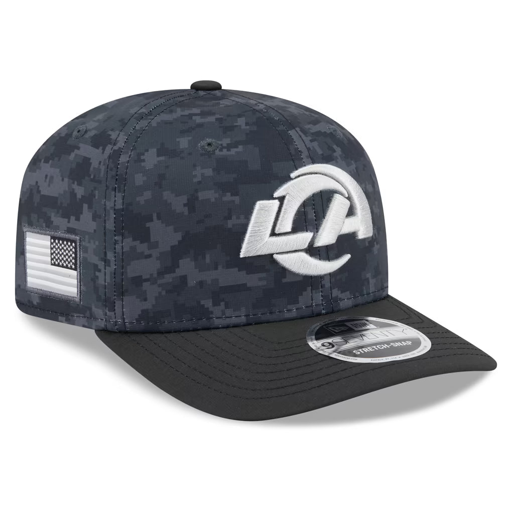 New Era Los Angeles Rams 2026 Salute to Service 9SEVENTY Stretch-Snap Hat product image 1, provided for visual reference and