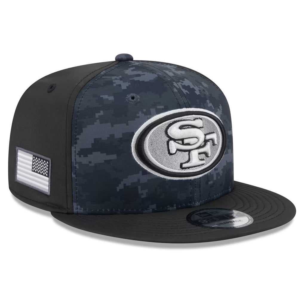 New Era San Francisco 49ers 2026 Salute to Service 9FIFTY Snapback Hat product image 1, provided for visual reference and
