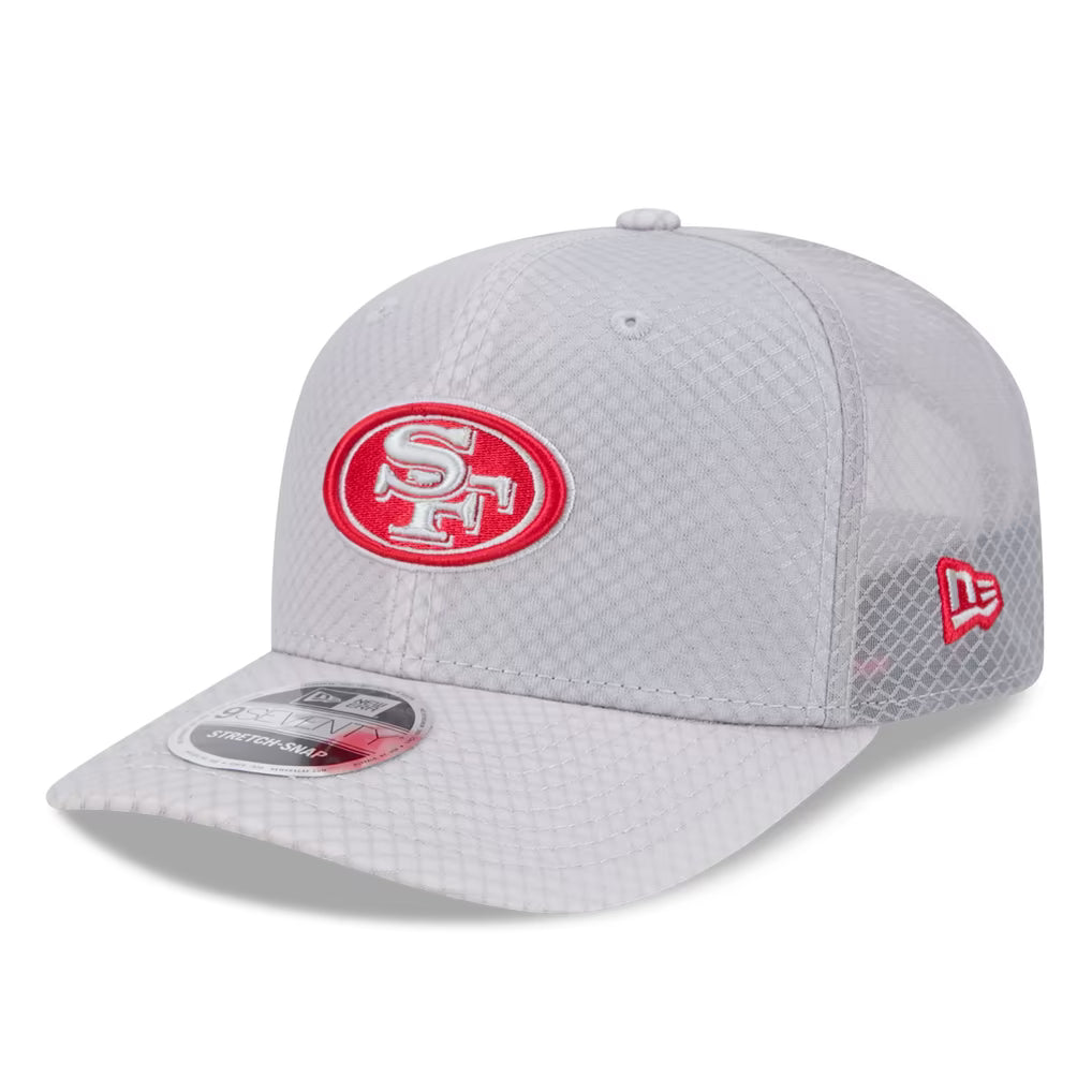 New Era San Francisco 49ers Gray Jock 9SEVENTY Adjustable trucker Hat product image 2, provided for visual reference and