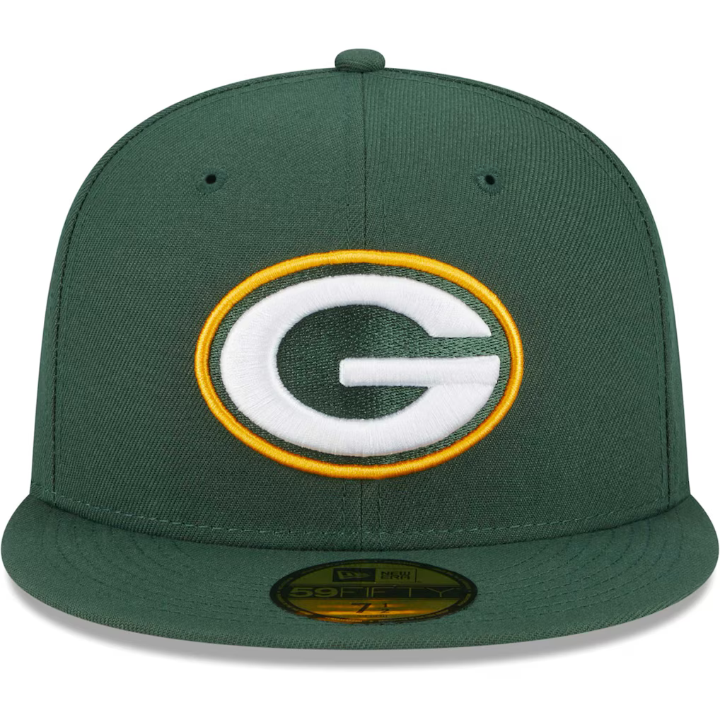 New Era Green Bay Packers Basic 59FIFTY Fitted Hat- Green product image 3, provided for visual reference and product detail