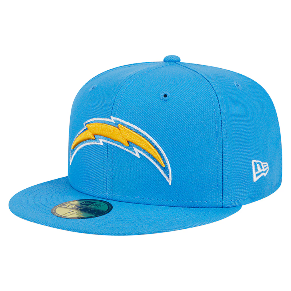 New Era Los Angeles Chargers Basic 59FIFTY Fitted Hat-Powder Blue product image 2, provided for visual reference and product