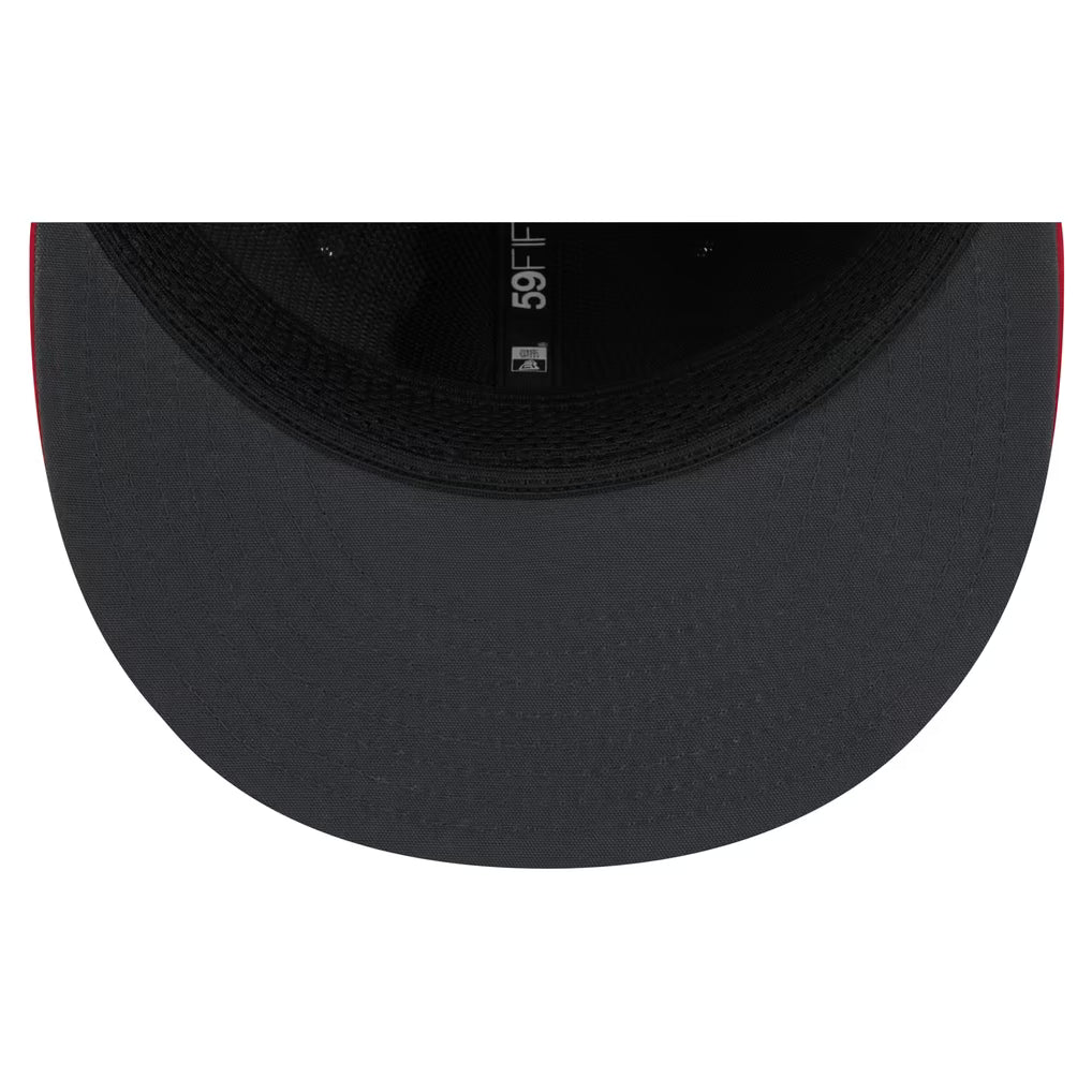 New Era San Francisco 49ERS 2026 Performance ON-FIELD Sideline 59FIFTY Fitted Hat-Red/Black product image 5, provided for