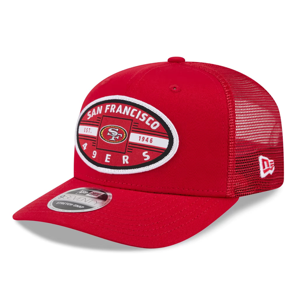 New Era San Francisco 49ers Collegiate 9SEVENTY Trucker Hat product image 2, provided for visual reference and product