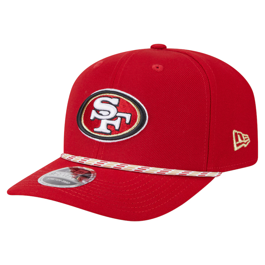 New Era Youth San Francisco 49ers Multi-Rope 9SEVENTY Stretch-Snap Hat- Red product image 2, provided for visual reference