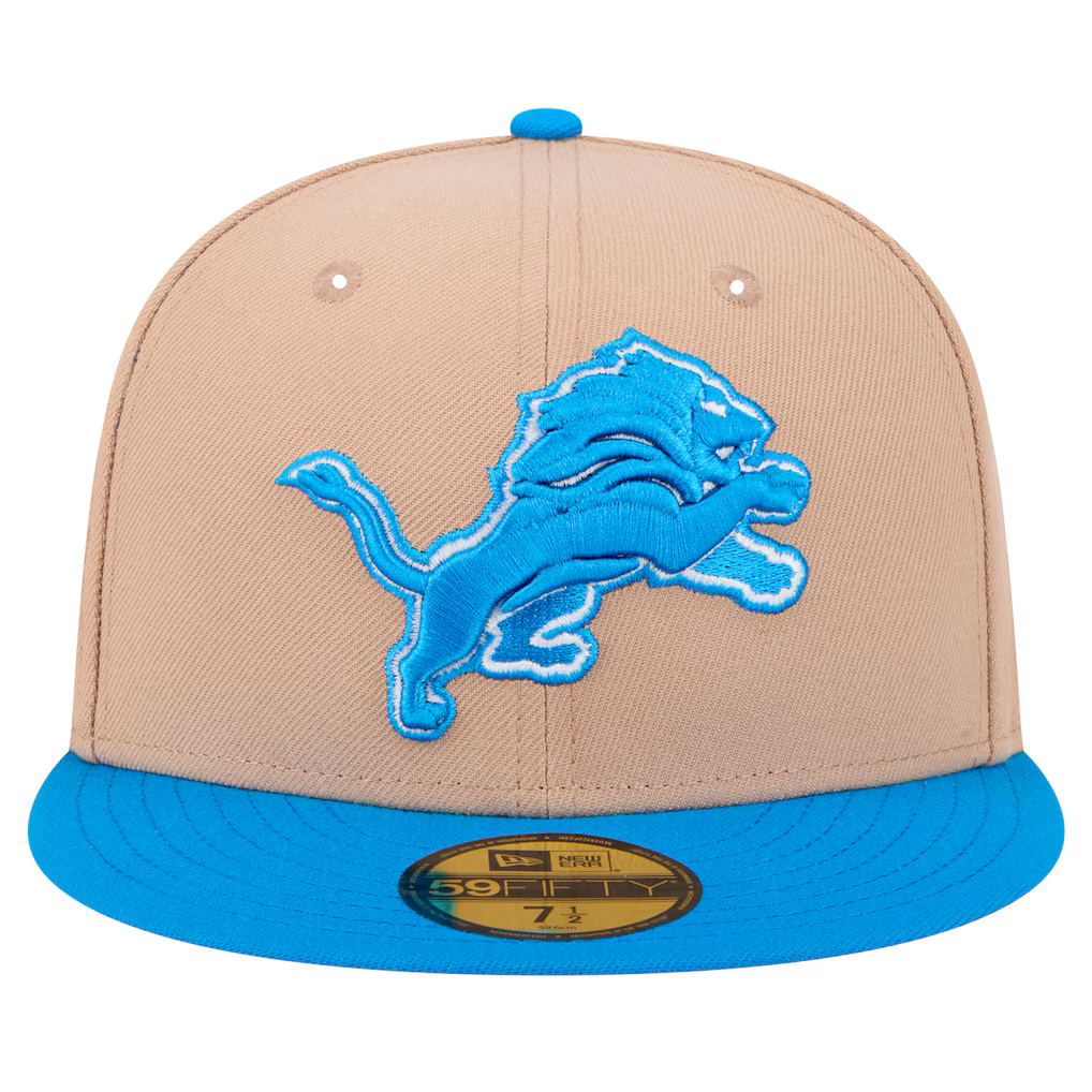 New Era Detroit Lions 59FIFTY Fitted Hat-Camel product image 3, provided for visual reference and product detail review