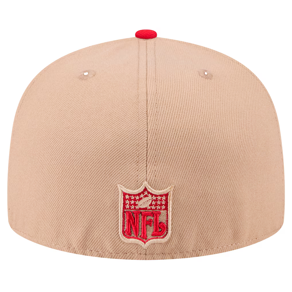 New Era San Francisco 49ers Throwback Logo 59FIFTY Fitted Hat-Camel product image 4, provided for visual reference and