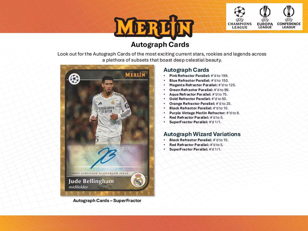 2024/25 Topps Chrome Merlin Uefa Club Competitions Blaster Box product image 9, provided for visual reference and product