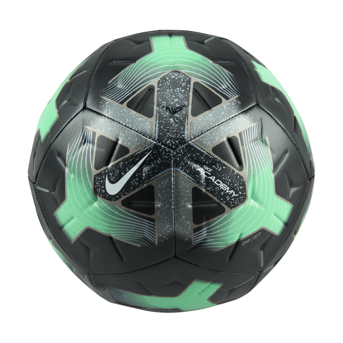 Nike Academy Soccer Ball - BLACK/ILLUSION GREEN/OFF NOIR/WHITE product image 1, provided for visual reference and product