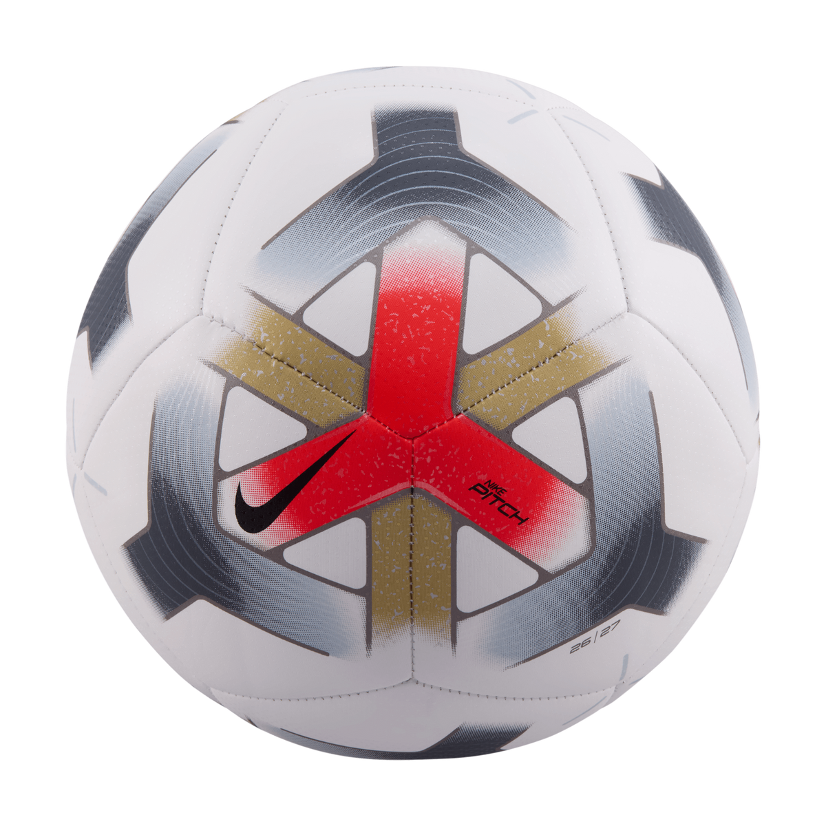 Nike Pitch Soccer Ball - WHITE/BRIGHT CRIMSON/ANTHRACITE/BLACK product image 1, provided for visual reference and product