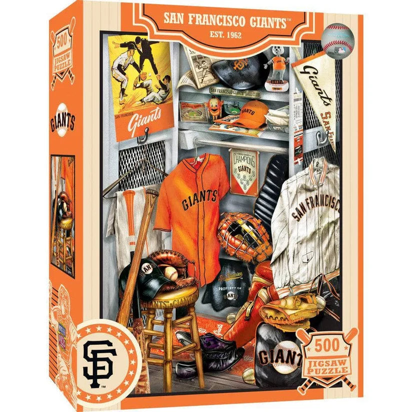 San Francisco Giants - Locker Room 500 Piece Jigsaw Puzzle product image 1, provided for visual reference and product detail
