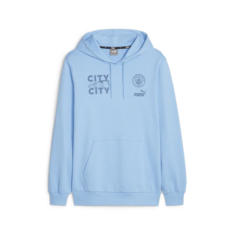 Manchester City F.C. Puma Graphic Hoodie, M product image 1, provided for visual reference and product detail review