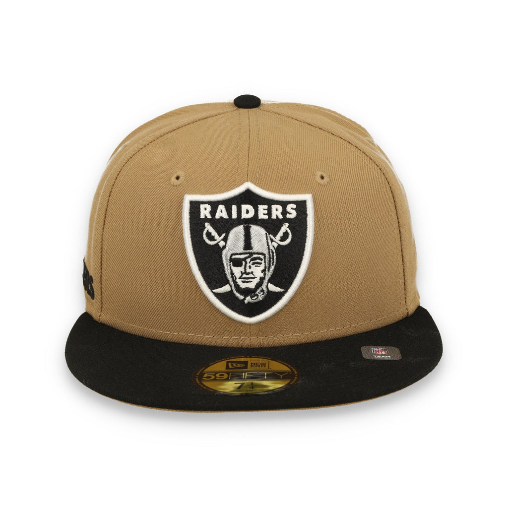 New Era Las Vegas Raiders Wordmark Side Patch 59FIFTY Fitted Hat-Camel product image 6, provided for visual reference and