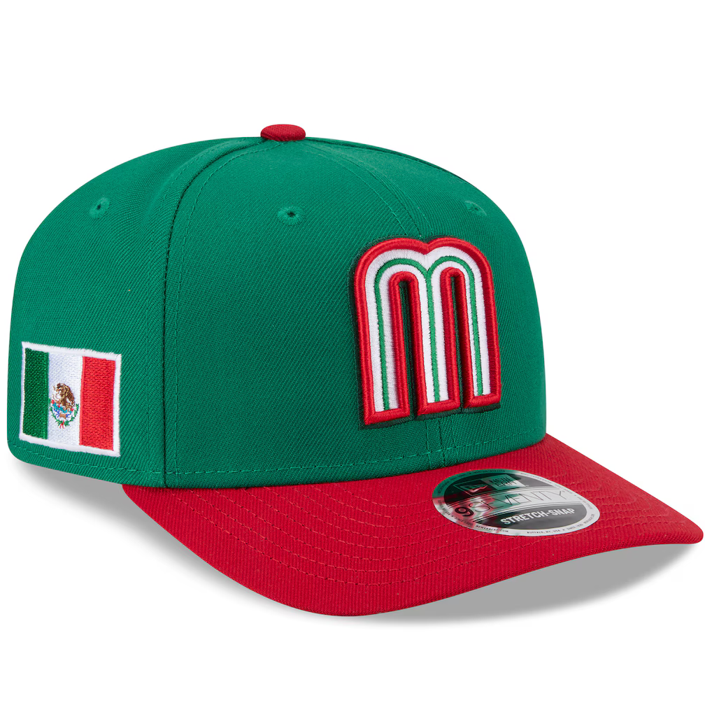 New Era Team Mexico 2026 World Baseball Classic 9SEVENTY Adjustable Hat - Green/Red product image 1, provided for visual