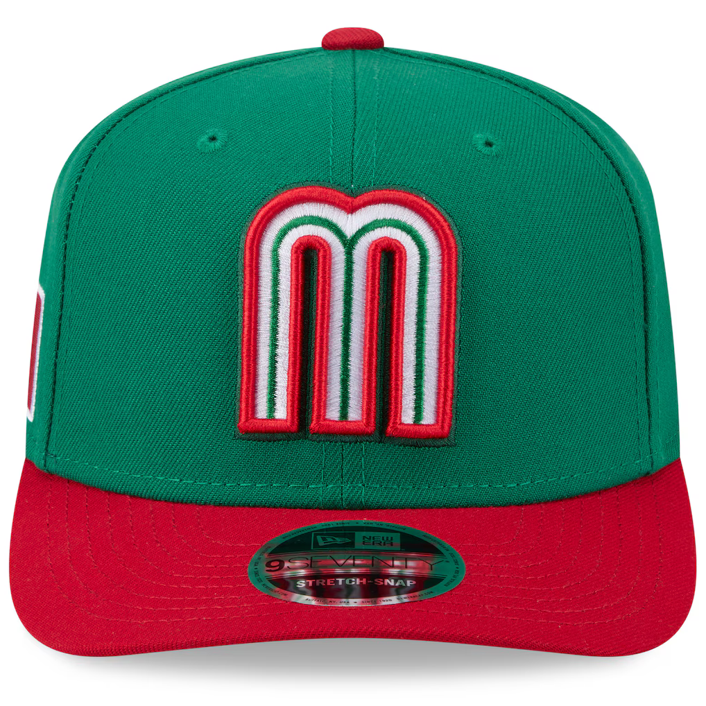 New Era Team Mexico 2026 World Baseball Classic 9SEVENTY Adjustable Hat - Green/Red product image 3, provided for visual