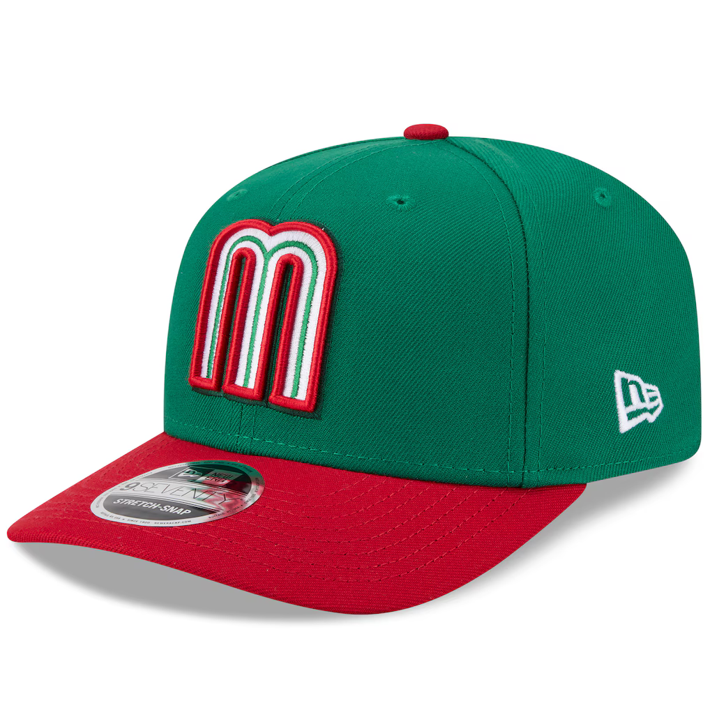 New Era Team Mexico 2026 World Baseball Classic 9SEVENTY Adjustable Hat - Green/Red product image 2, provided for visual