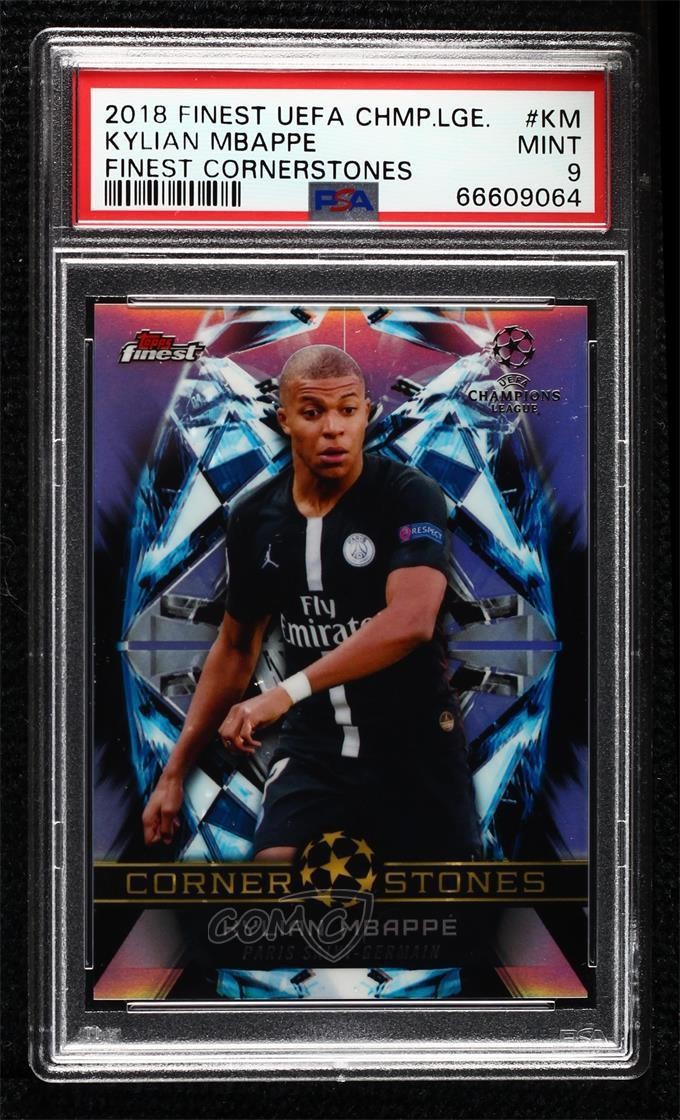2018 Finest Uefa Champions League Finest Cornerstones #Km Kylian Mbappe Finest Cornerstones - Psa 9 product image 1,