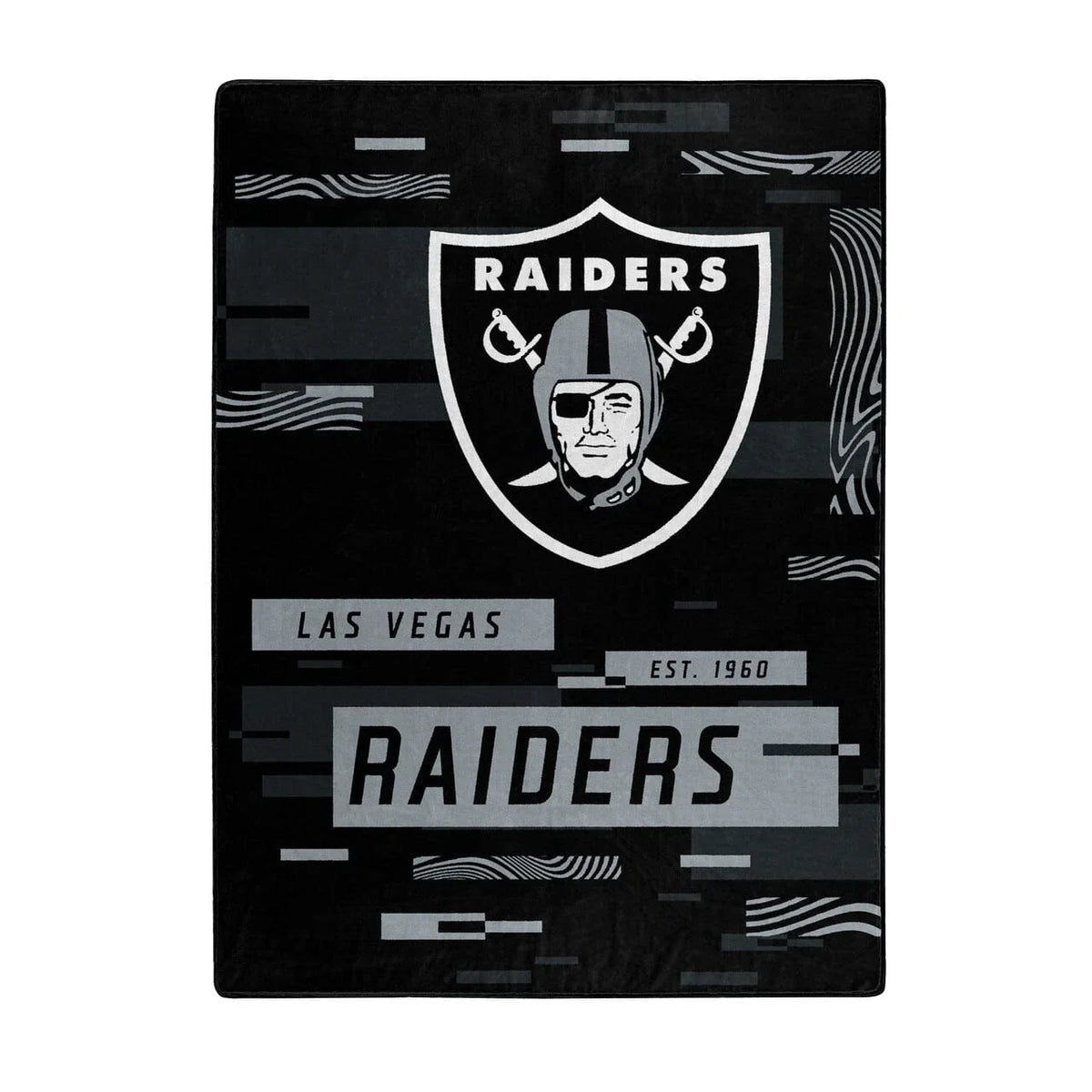 Las Vegas Raiders Royal Plush Raschel Blanket 60x80 product image 1, provided for visual reference and product detail review