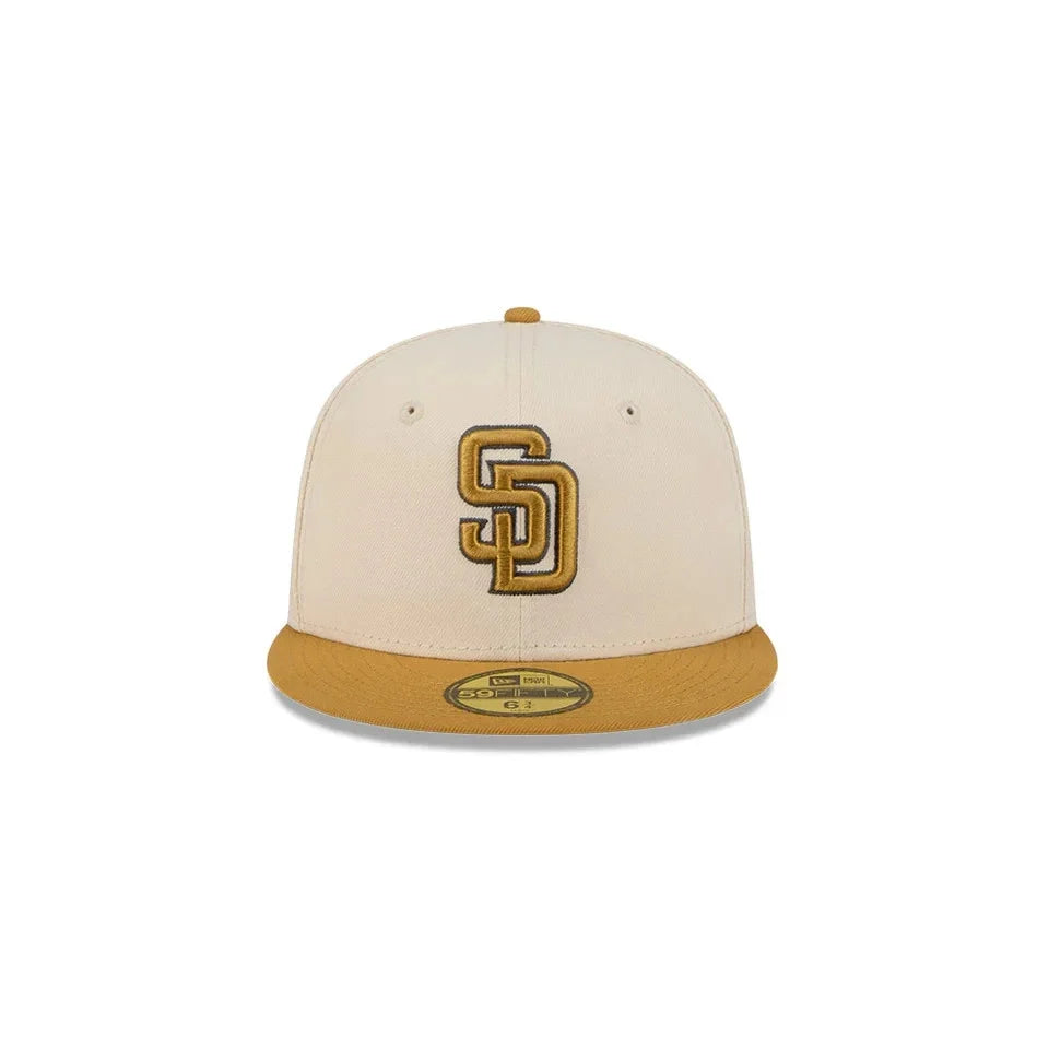 New Era San Diego Padres 2-Tone Color Pack 59FIFTY Fitted Hat-Light Beige/Khaki product image 3, provided for visual